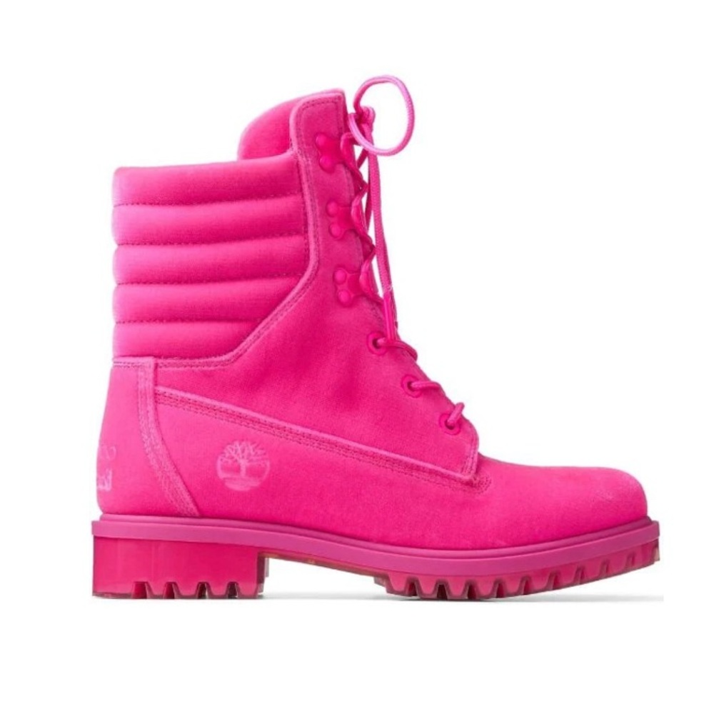 Jimmy Choo x Timberland Pink Suede Boots NWT